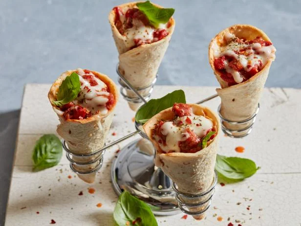 Sausage Pizza Cones