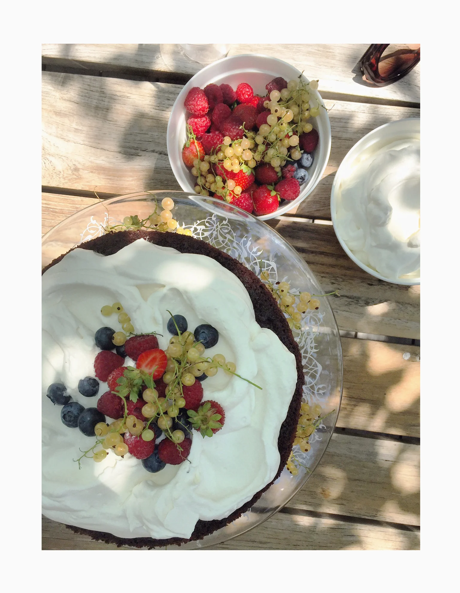 Chocolate cake & cream