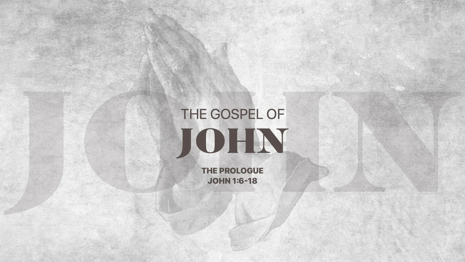 11-08: John Series :: The Prologue - John 1:6-18 episode artwork