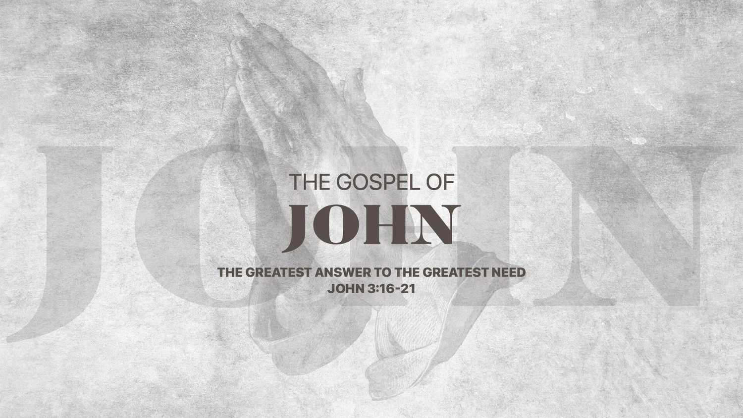 02-14: John Series :: The Greatest Answer to the Greatest Need episode artwork