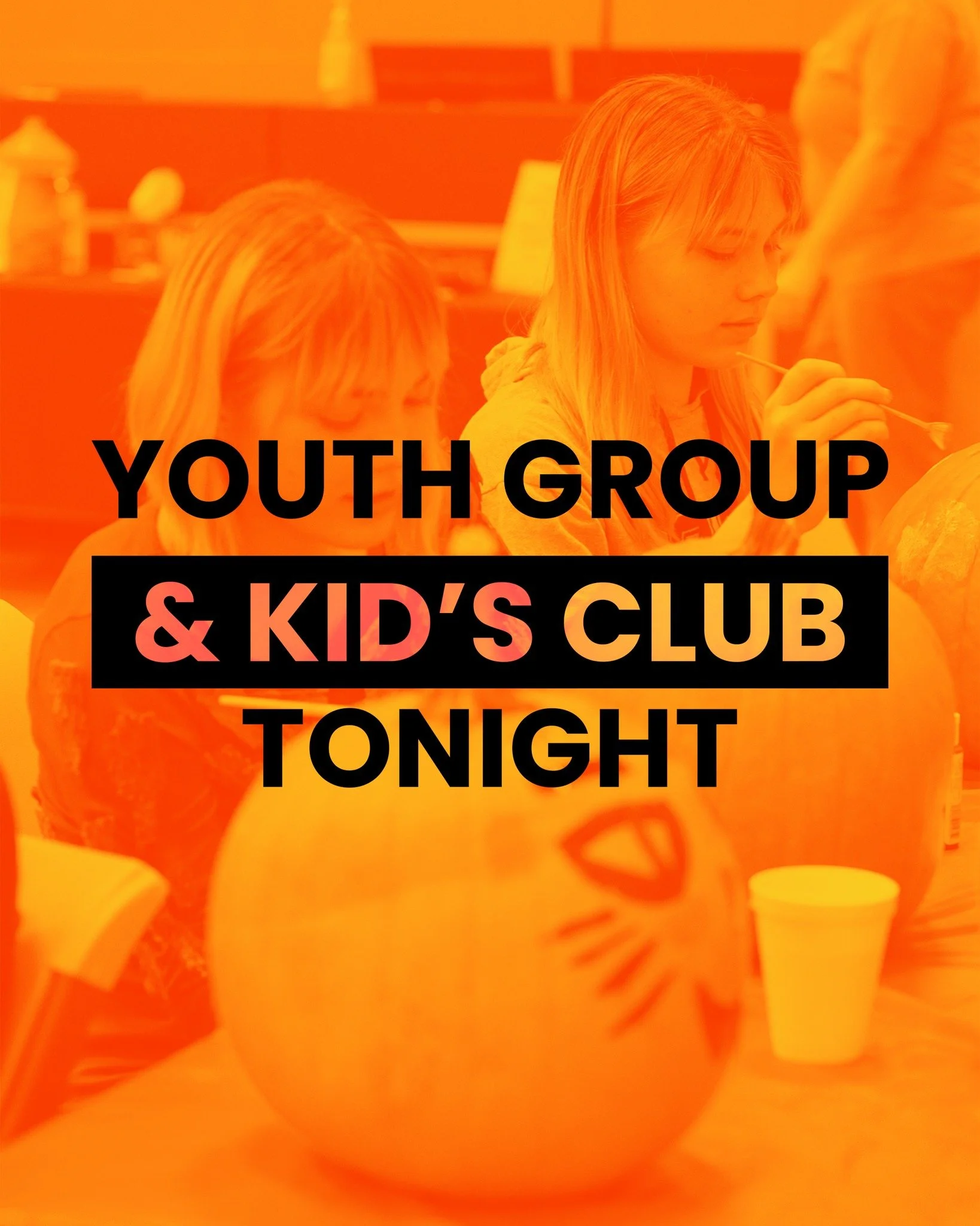 All kids and teens are invited to Kid's Club and Youth Group tonight for some spooky fun! Kid's Club will have a presentation from Mad Science, crafts and snacks beginning at 6pm. Youth Group will be painting pumpkins and having a costume party begin