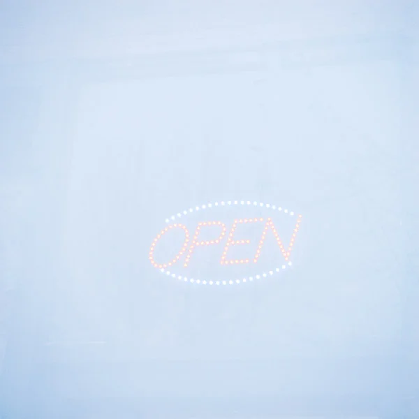 Sky with Open sign in neon