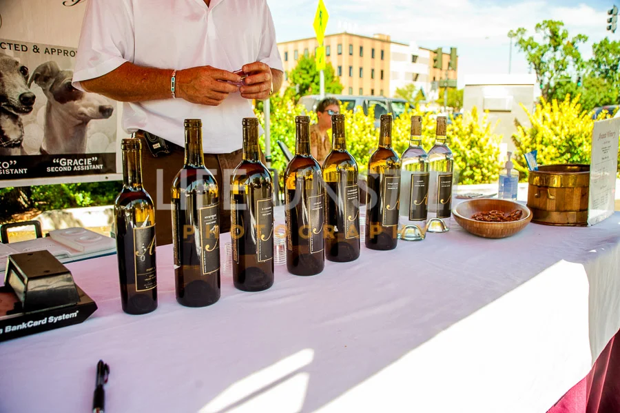 Wine tasting at the Cherry Creek Farmer's Market
