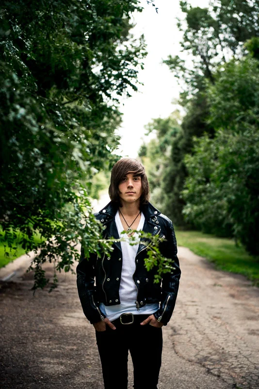 Senior guy on a shady lane