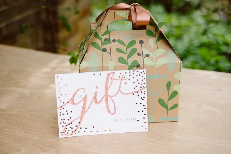 mother's day gift - gift certificate and gift box