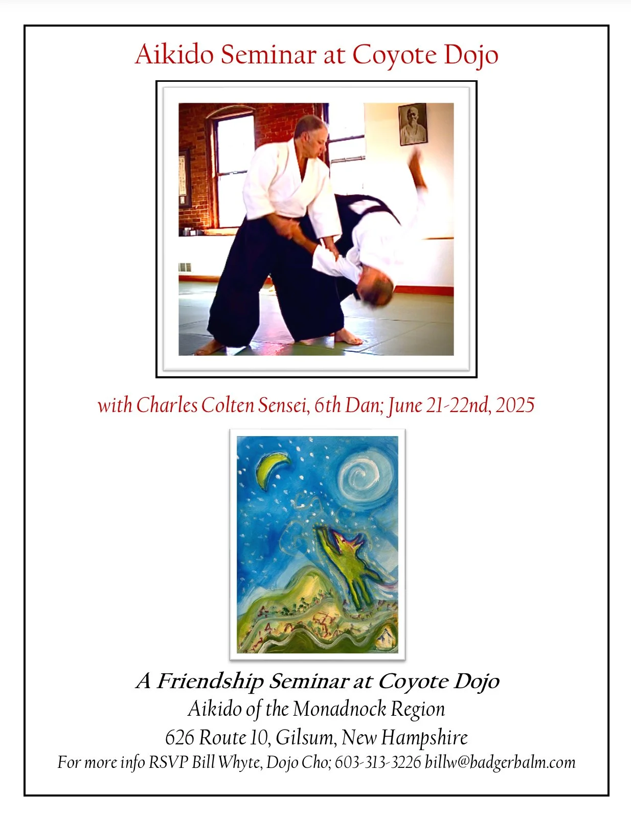 Summer Solstice Seminar with Charles Colten Sensei at Coyote Dojo
