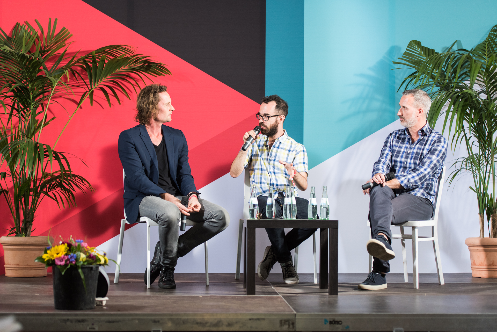 Eric Wahlforss (Founder & CTO, SoundCloud), Peter Kirn (Create Digital Media) und Daniel Haver (CEO, Native Instruments) at Tech Open Air Berlin 2015 (c) Tech Open Air, Credits: Stefan Wieland