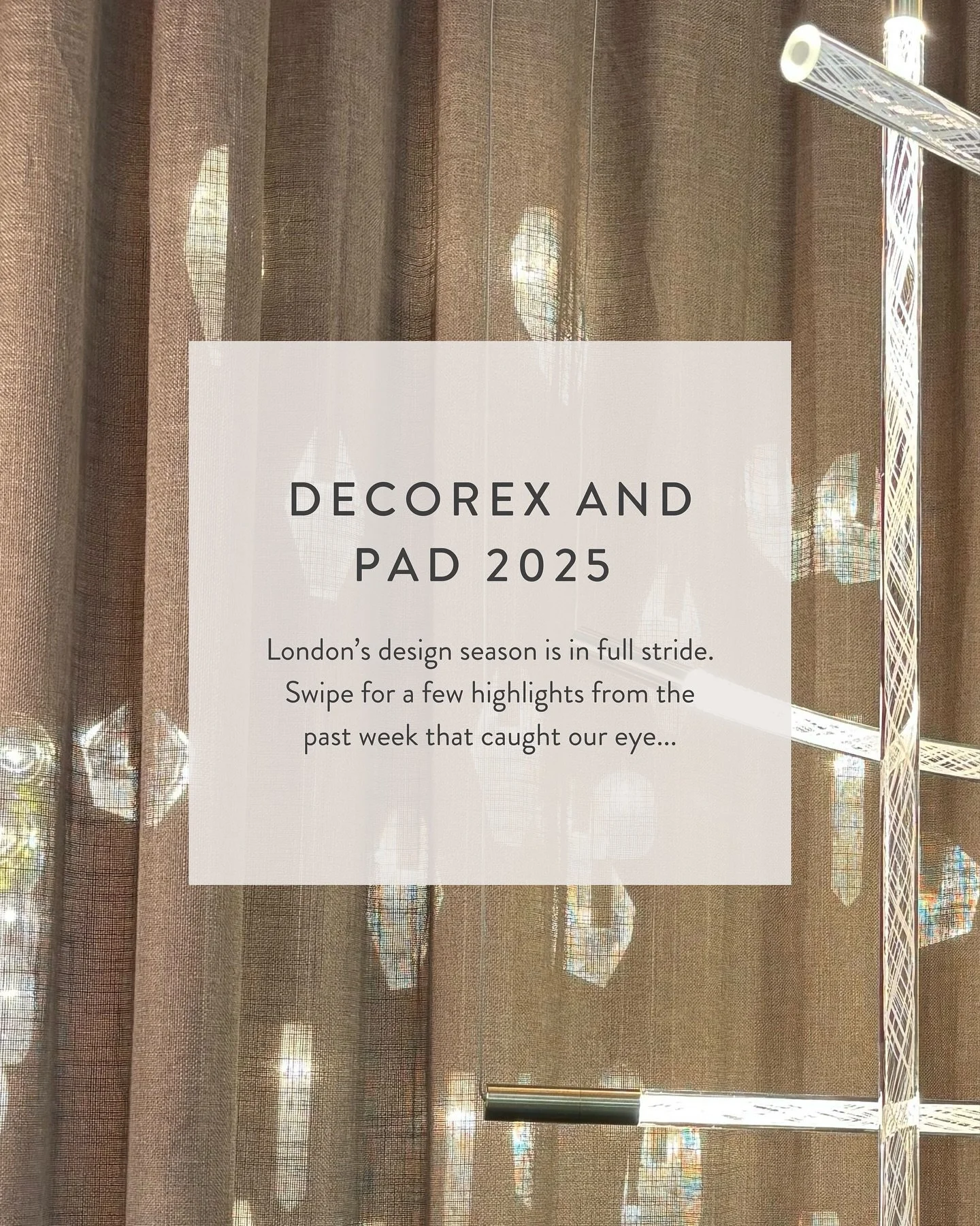 Last week, our designers explored both Decorex and PAD London 2025. Each event offered a compelling glimpse into the future of interior design
From sculptural and bright coloured lighting design, to handcrafted rugs with bold patterns - this season