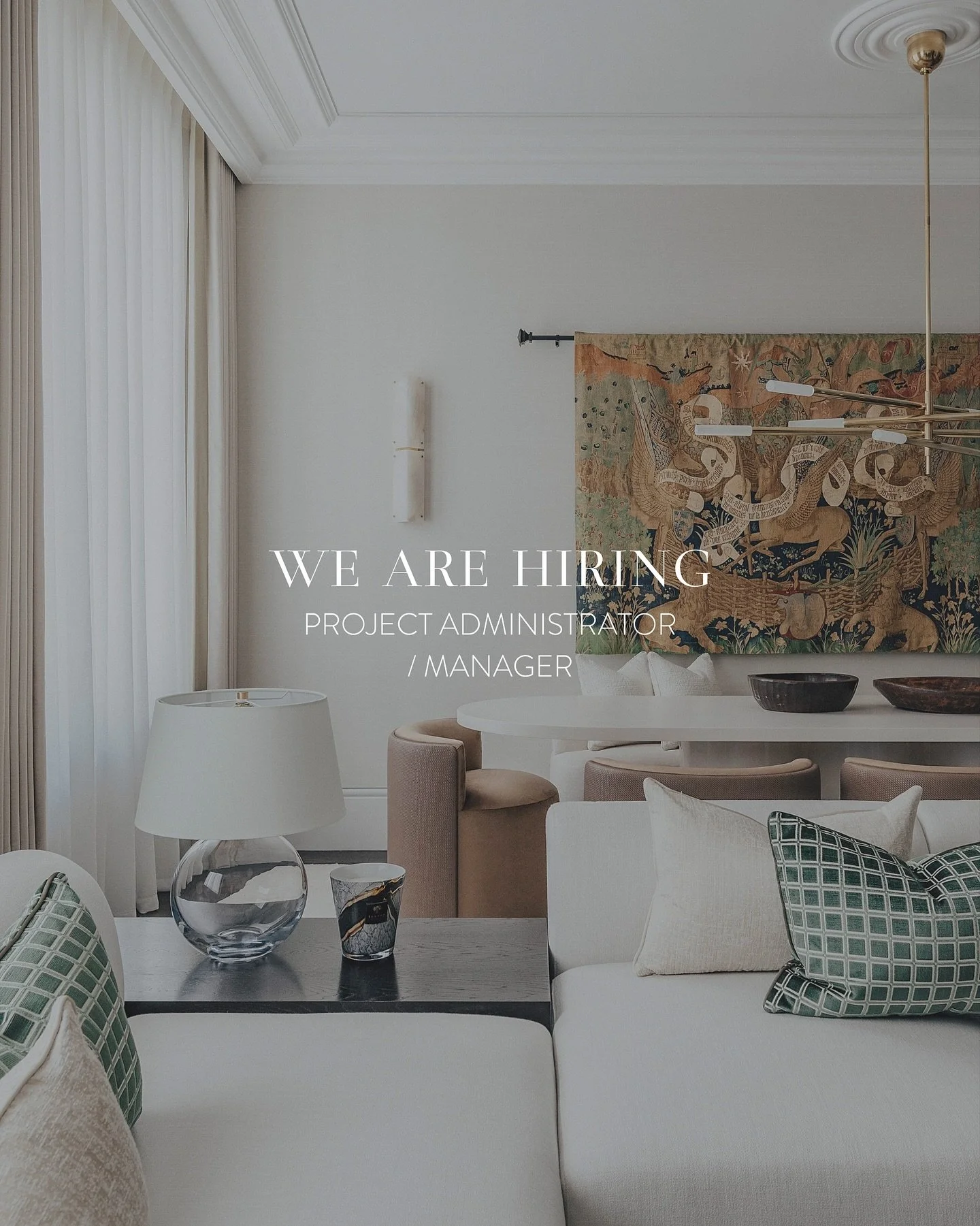 WE ARE HIRING!

Accouter are currently hiring for a Project Administrator / Manager. 

You must be a UK resident able to travel to our Bloomsbury-based HQ in London 5 days per week, have 4+ years of experience in interior design or architecture. 

Fo