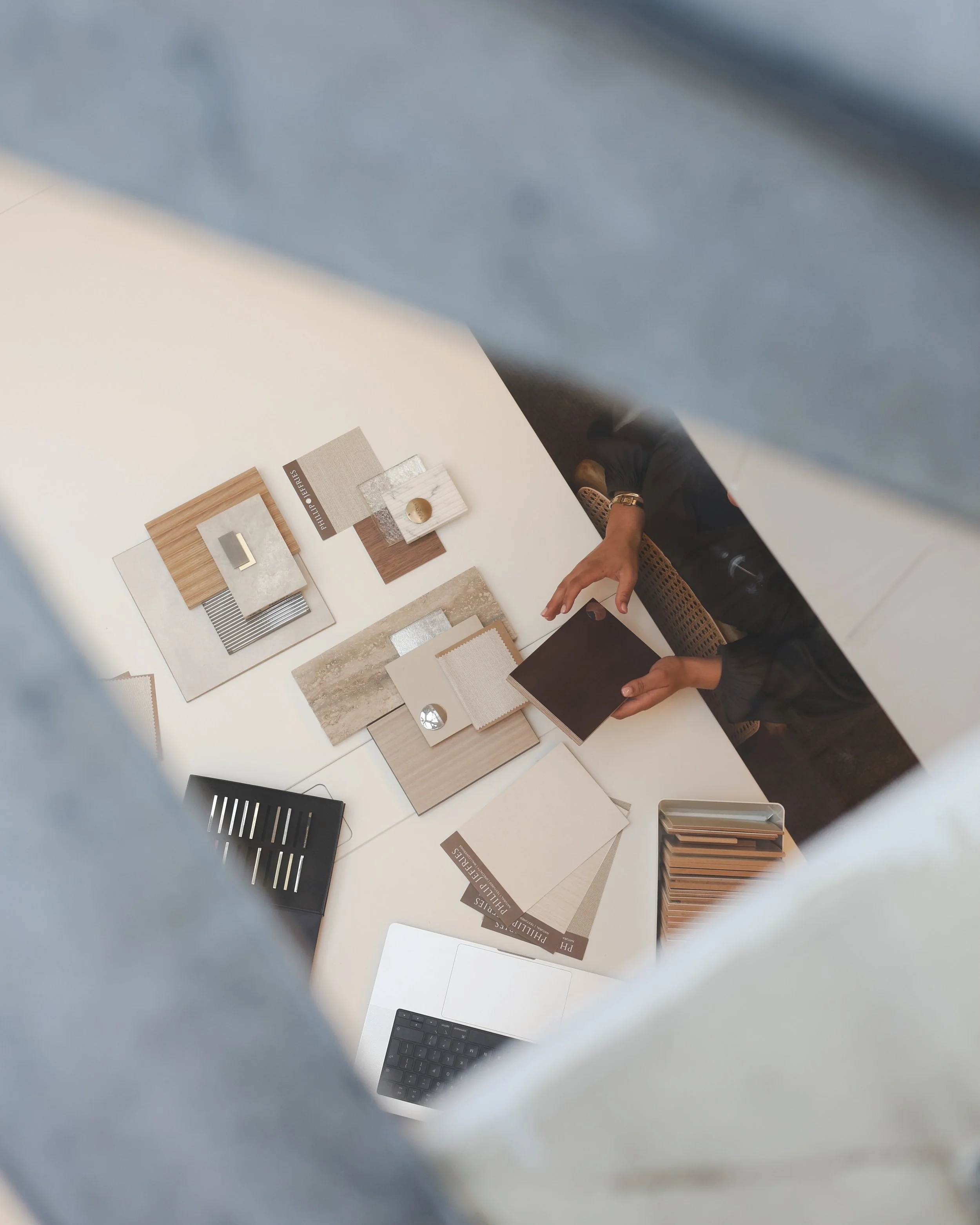 Behind each project is a client with a clear vision for how they want to live.

Within our design room, materials, finishes, and bespoke elements are carefully considered down to the finest details, ensuring the final space reflects their lifestyle w