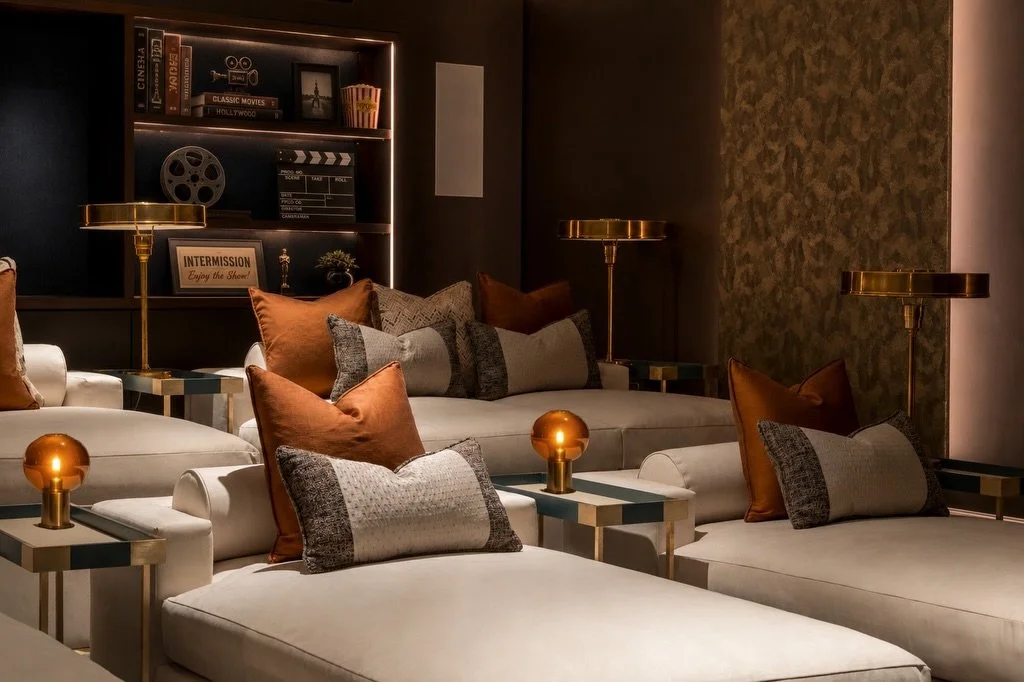 Every family home deserves a space dedicated to slowing down and spending time together.

At our Crown Estate project in Surrey, this bespoke cinema room was designed to bring loved ones together, whether for a favourite film, a sporting event, or a 