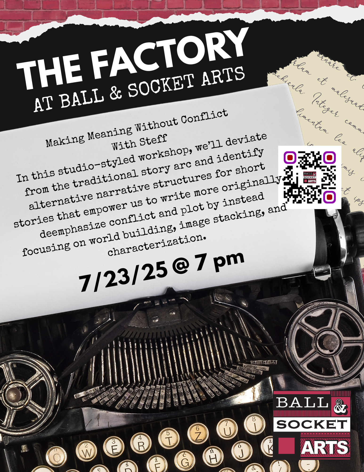 The Factory: Making Meaning Without Conflict: Workshop with Steff Sirois