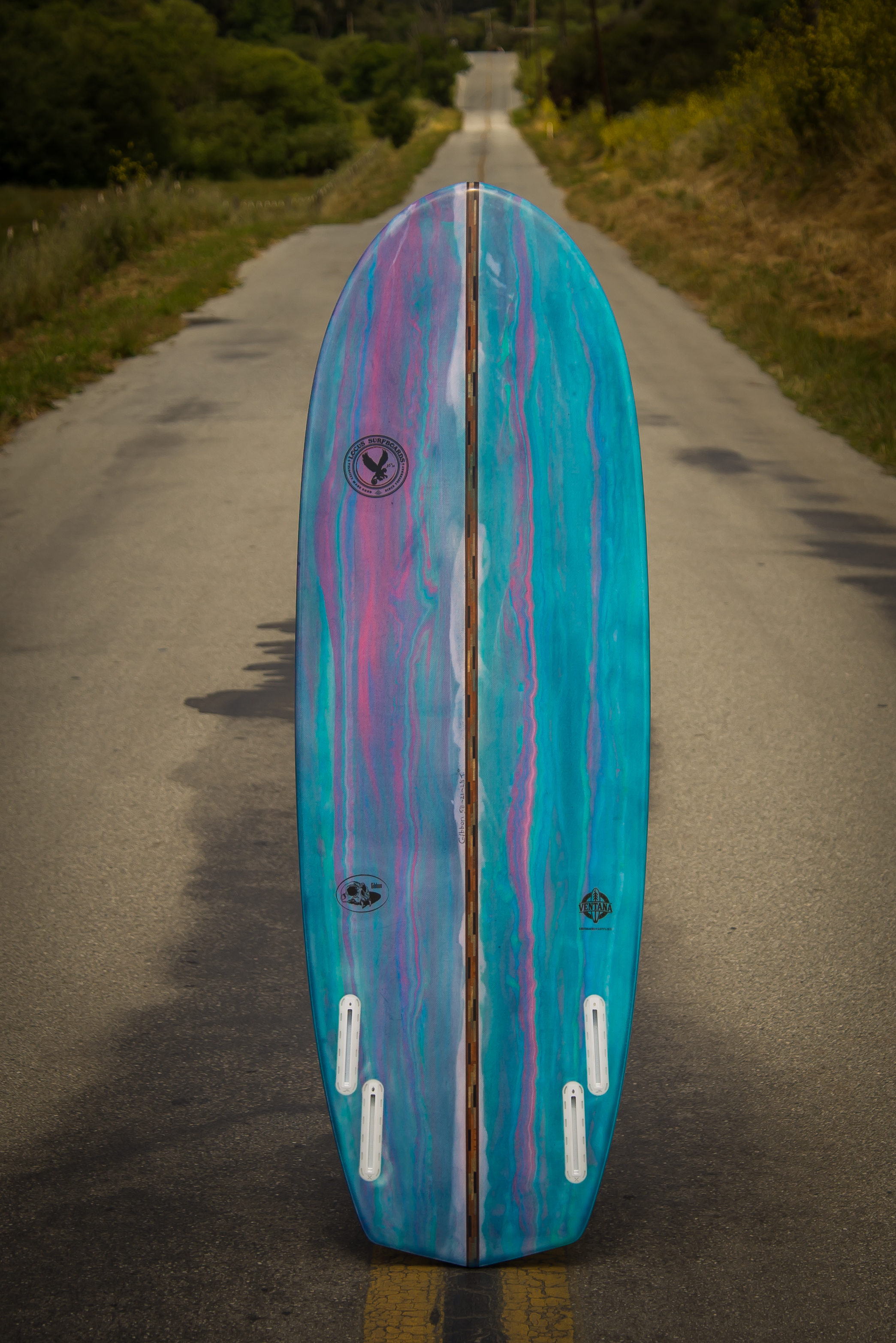 Gibbon, surf, surfboard, ecoboard, hand shaped, santa cruz, california, Locus, Locus Surfboards,quad