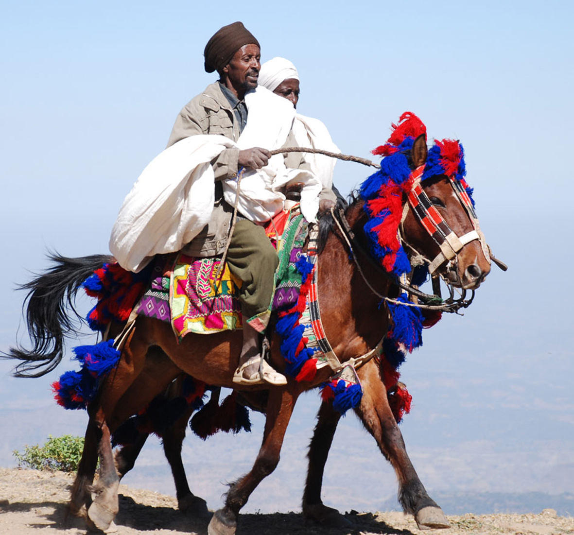 man riding a horse in the simien mountains.jpg