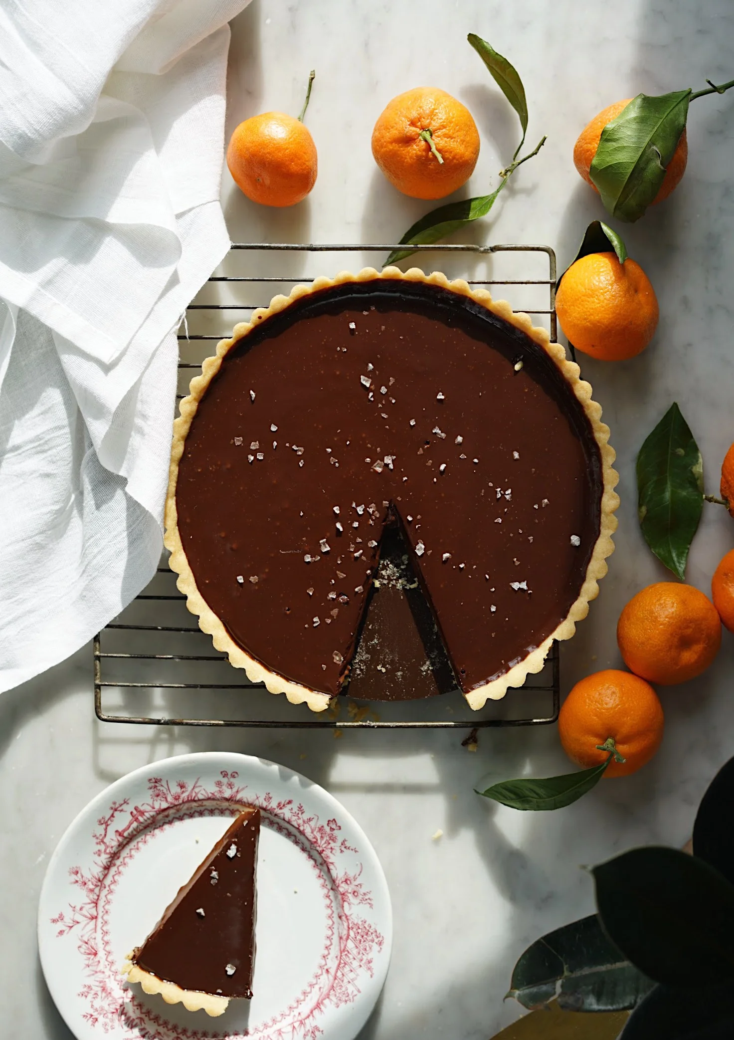 BITTERSWEET CHOCOLATE TART WITH SEA SALT