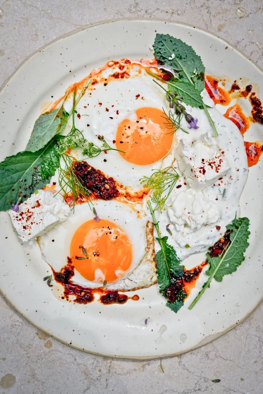 TURKISH EGGS WITH GARLICKY YOGURT