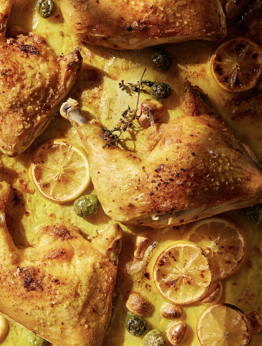 OVEN BAKED CHICKEN WITH LEMON AND OLIVES 