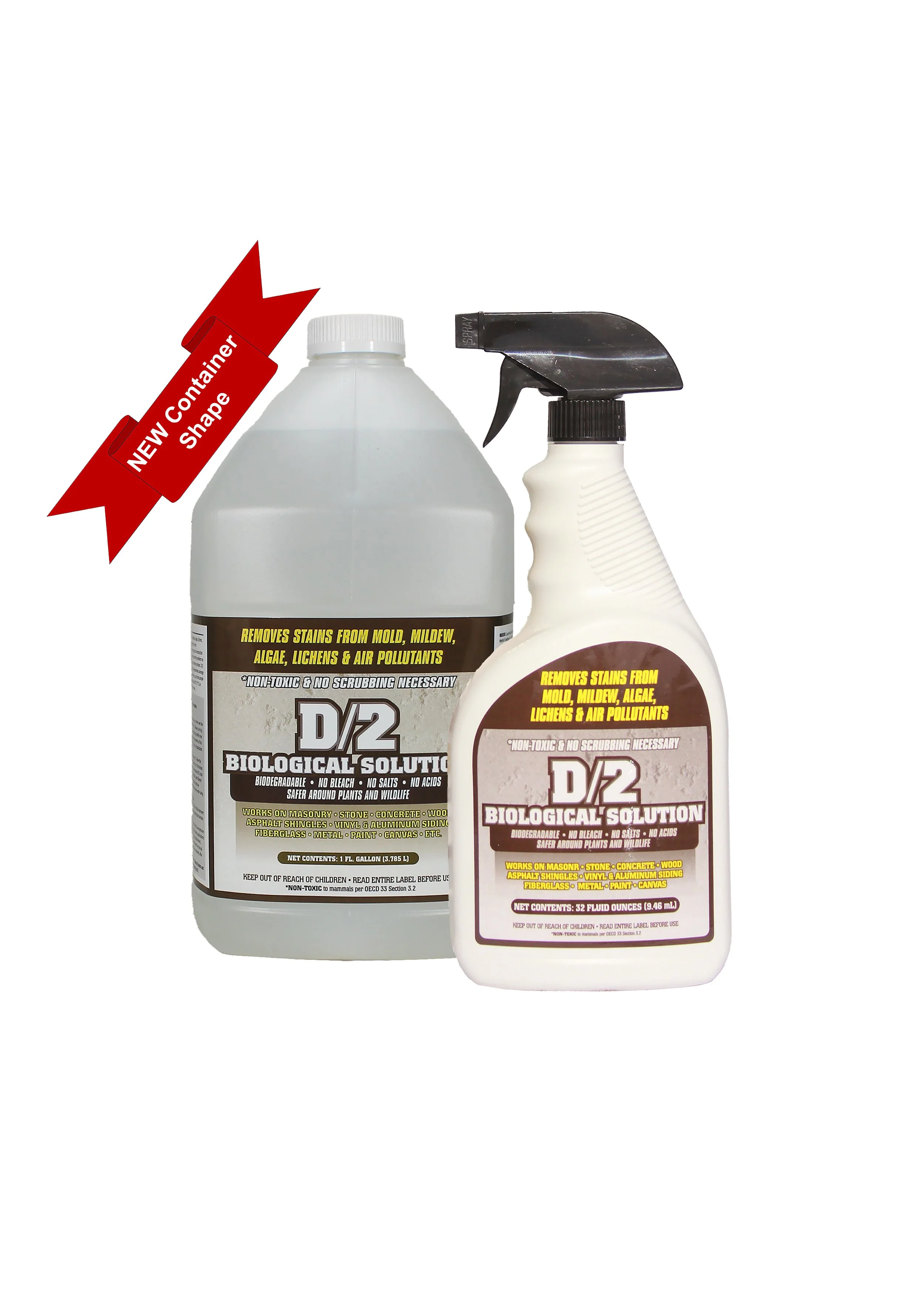 D/2 Biological Solution - 1 Gallon and 1 Quart (32oz) Combo