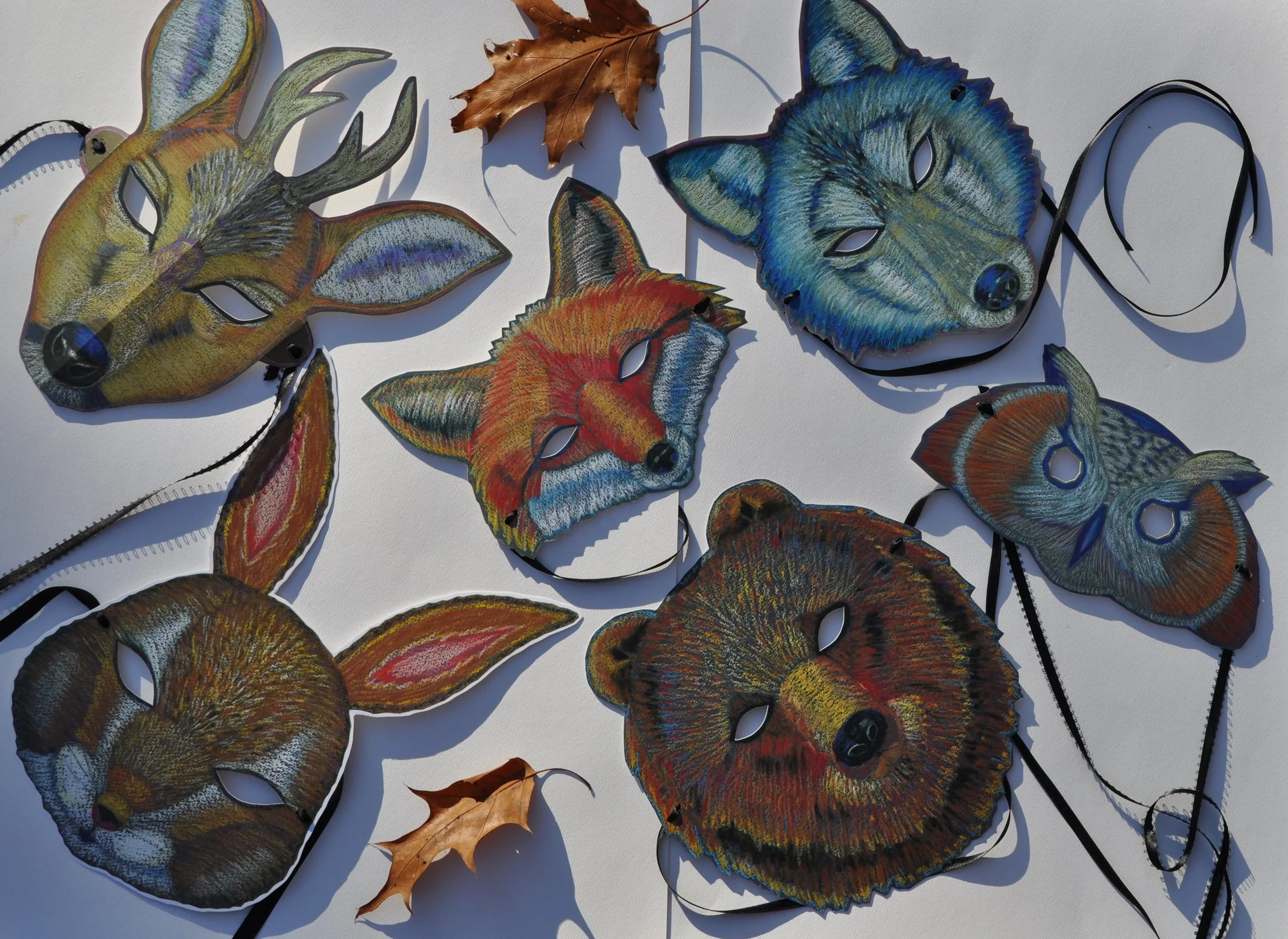 Illustrated Woodland Masks