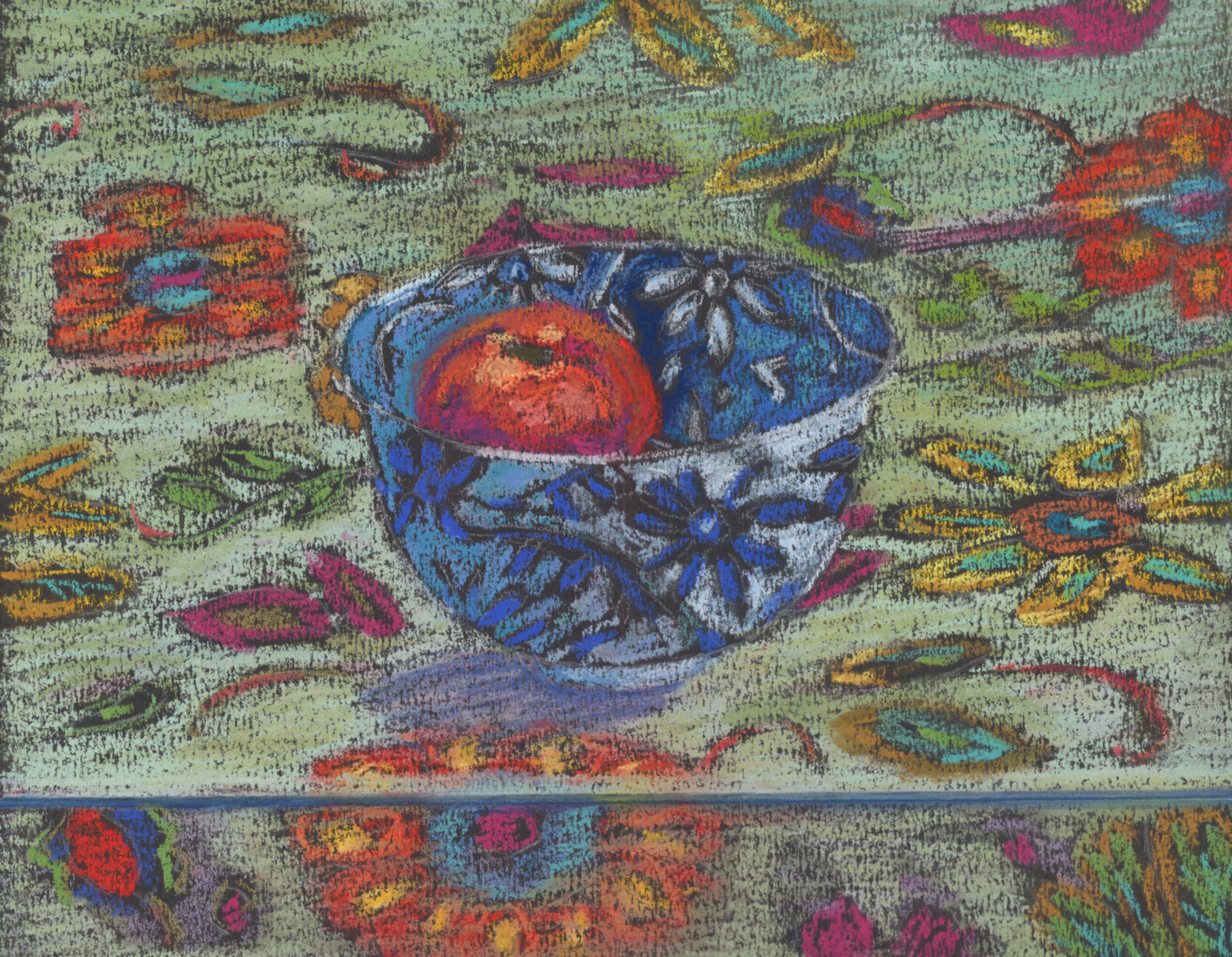 Peach in a Bowl Still Life
