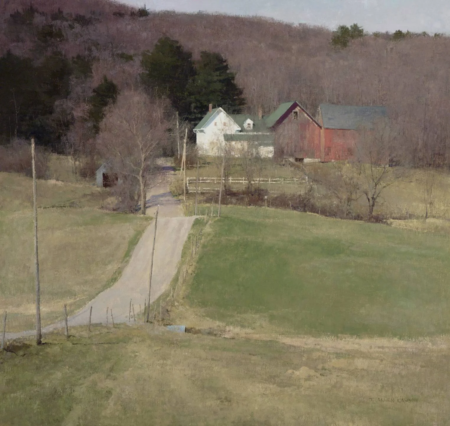 “Early Signs of Spring” oil on linen, 34 x 36 in., 2012
