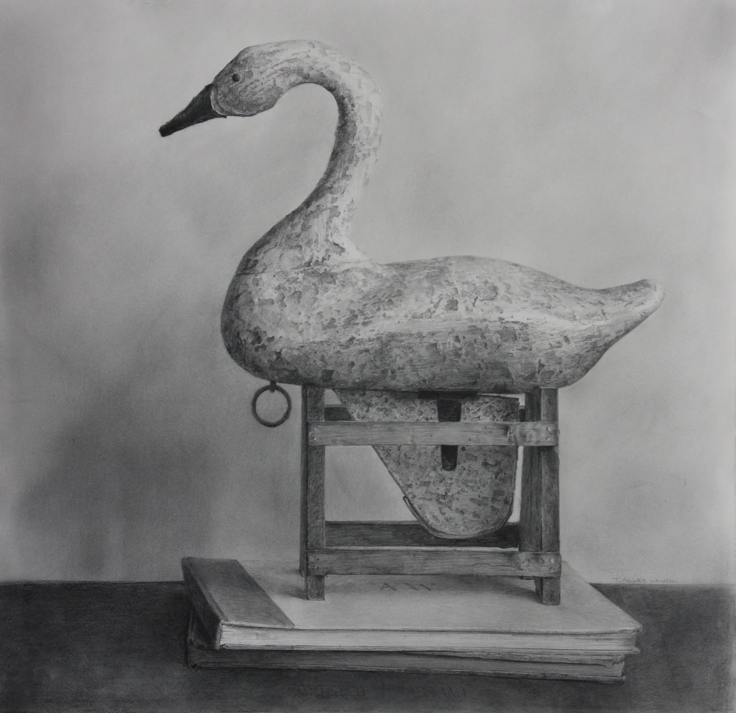“Retired” graphite on paper, 28 x 28.5 in., 2011