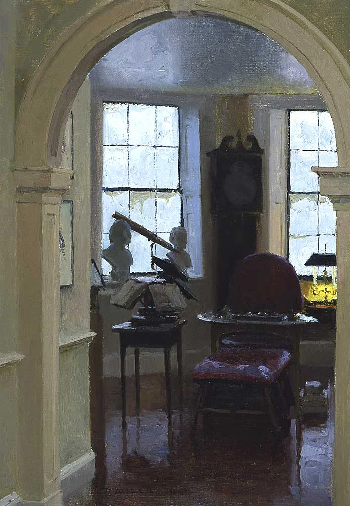 “Mr. Jefferson’s Study” oil on linen, 20 x 14 in., 2004