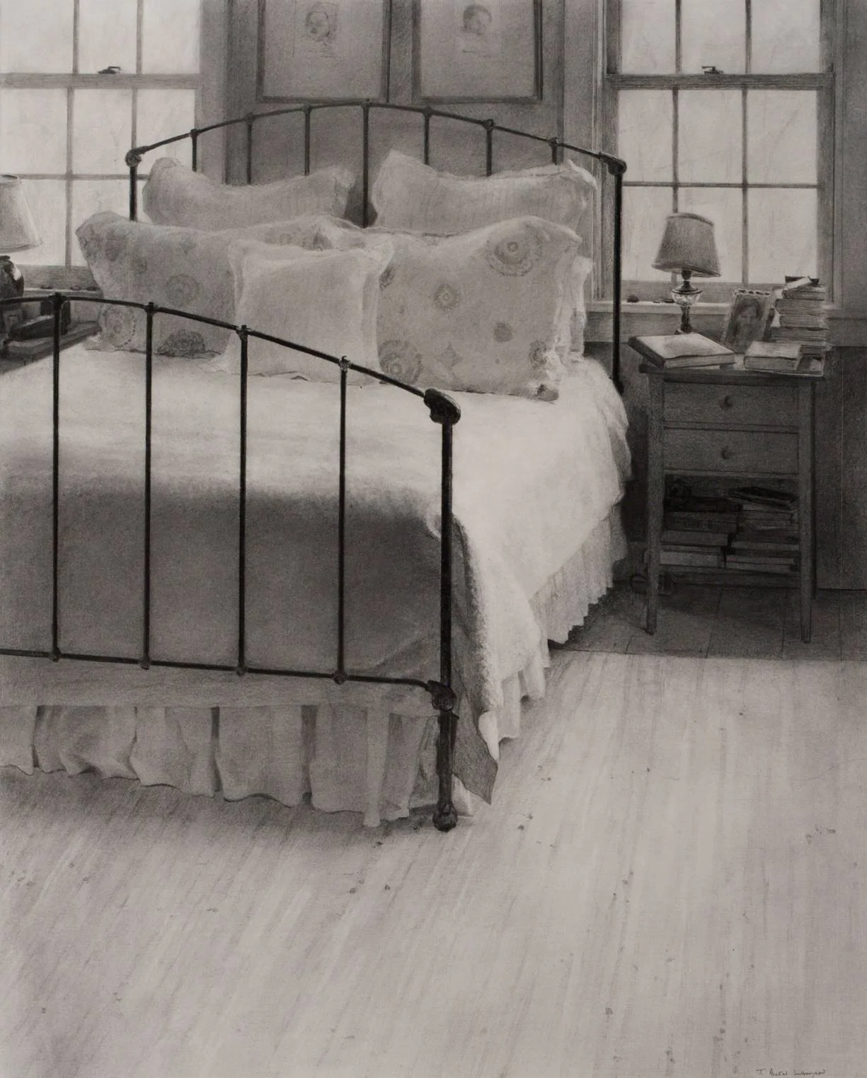 “Early to Rise” graphite on paper, 28.5 x 23 in., 2011