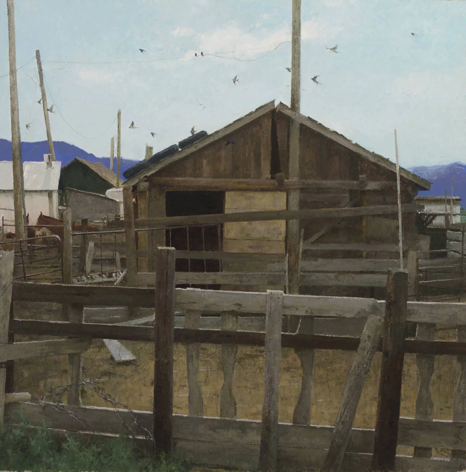 Wyoming Playground, oil on linen, 30 x 30 in.