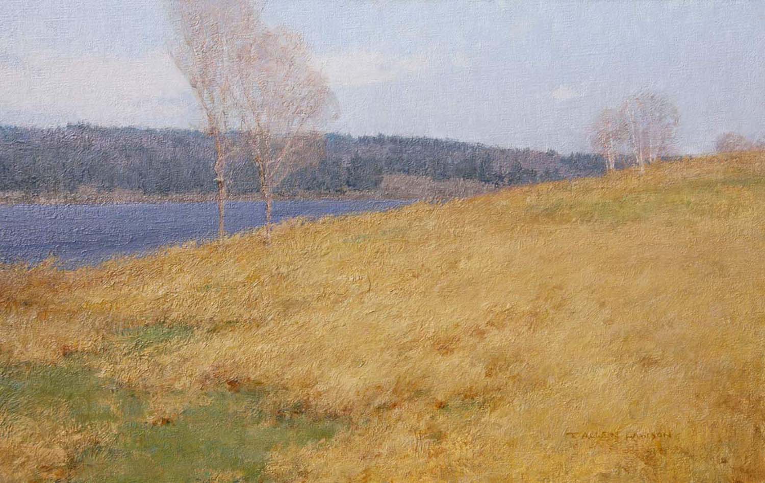 Spring at Stones Point, oil on linen, 14 x 22 in.