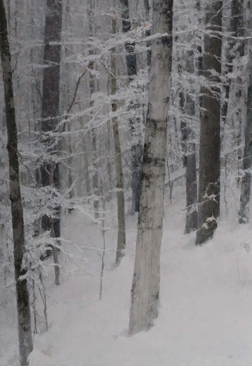 Winter Interior, oil on linen, 26 x 18 in.