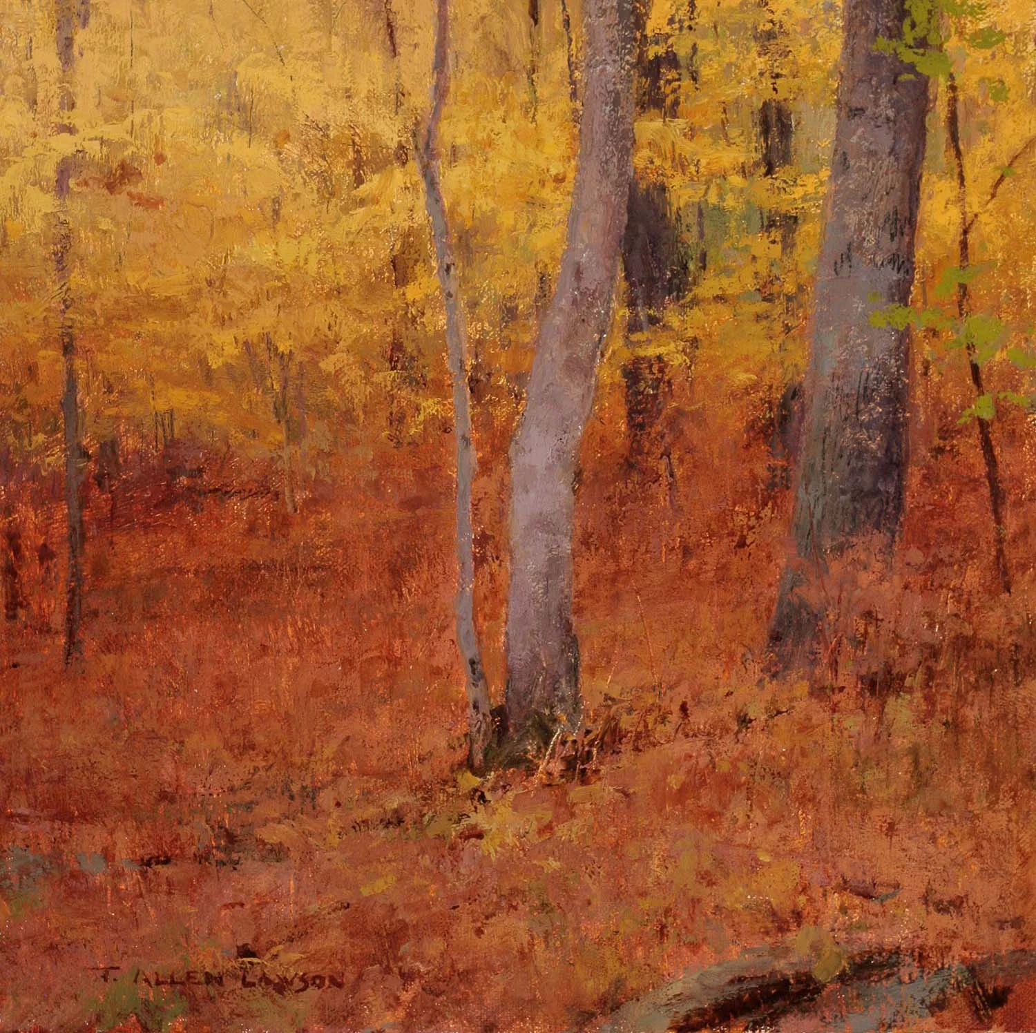 Autumn Interior, oil on linen, 10 x 10 in.