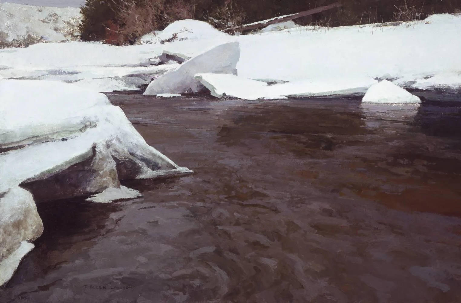 On Thin Ice, oil on linen, 20 x 30 in.