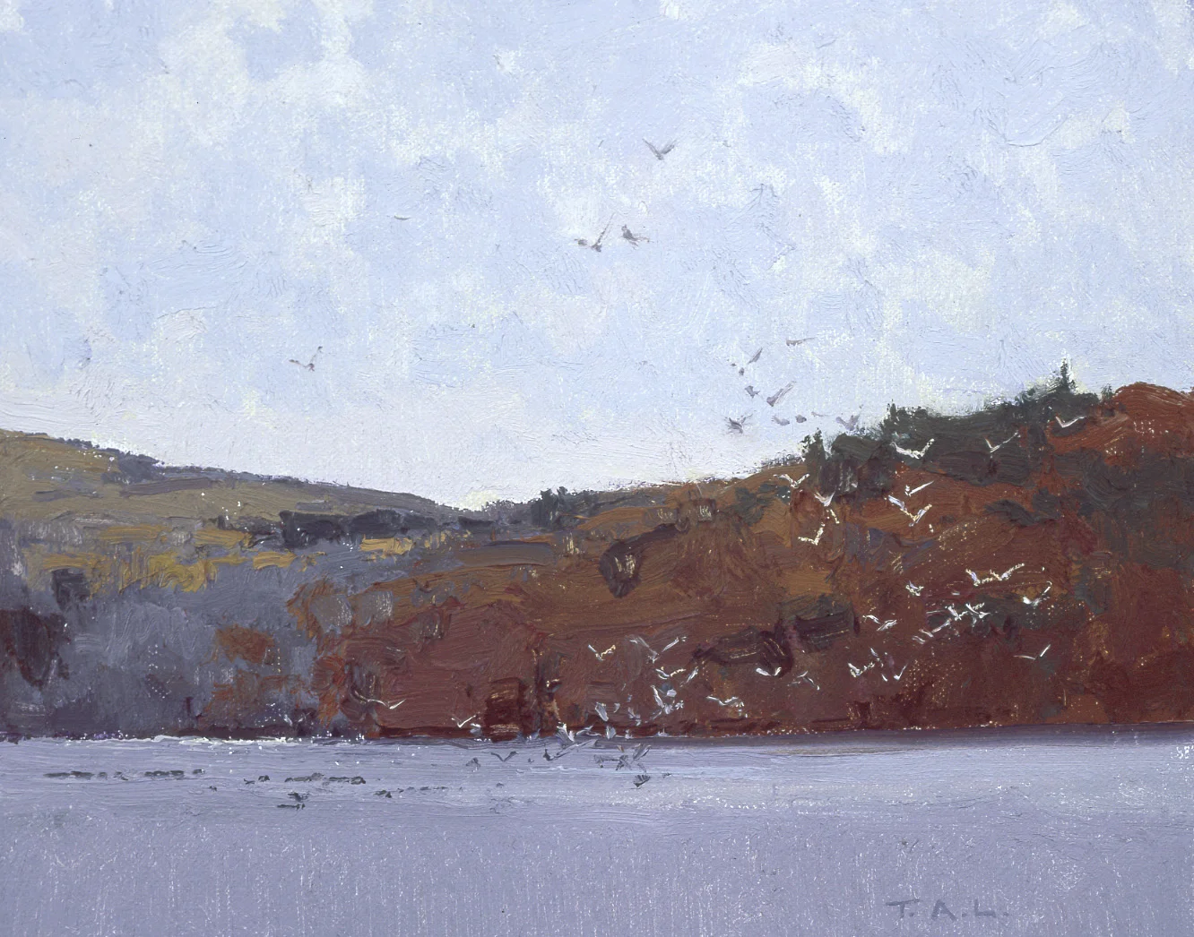 Forced Flight, oil on linen, 8 x 10 in.