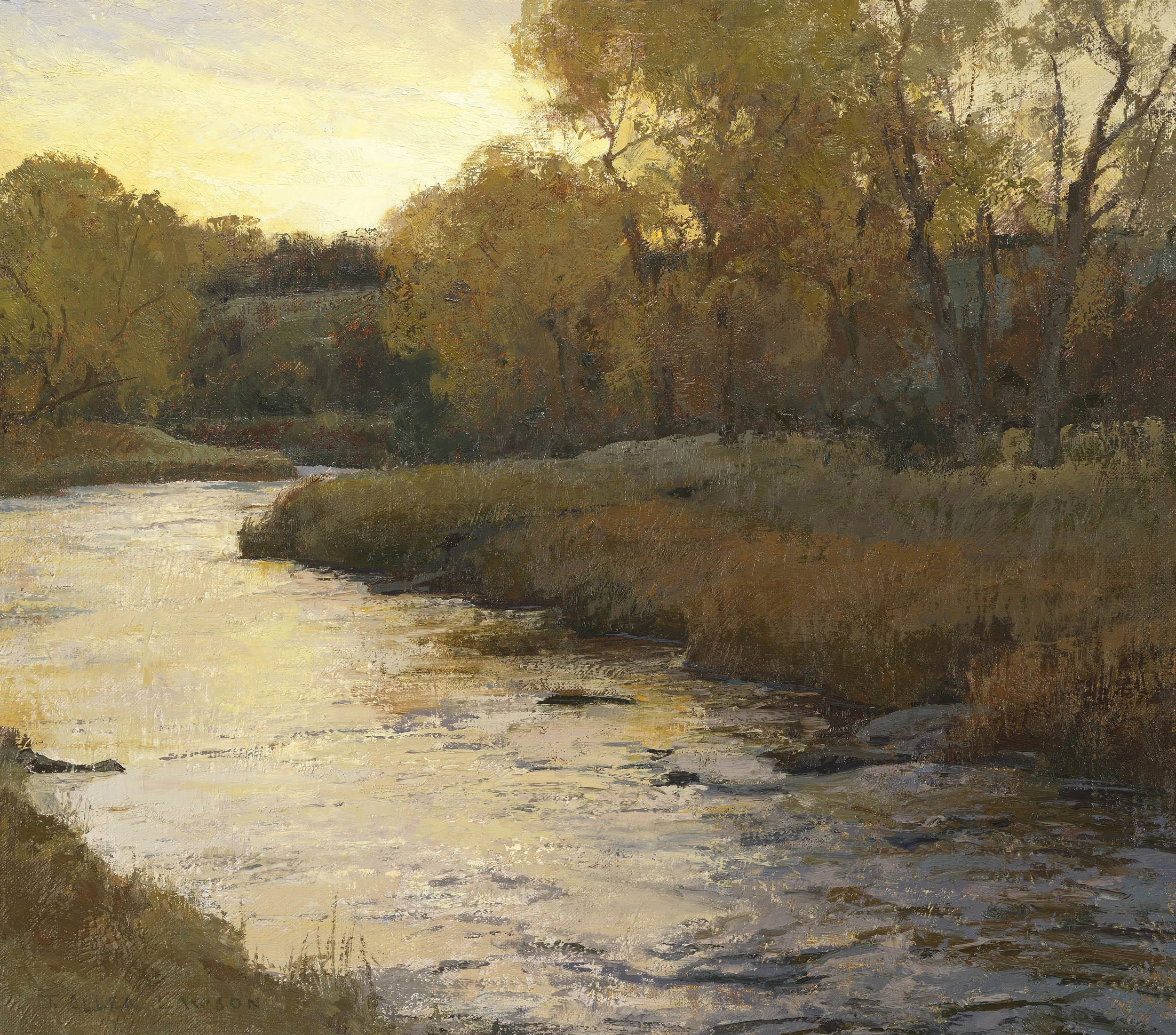 Morning Reflections, oil on panel, 14.25 x 16in.