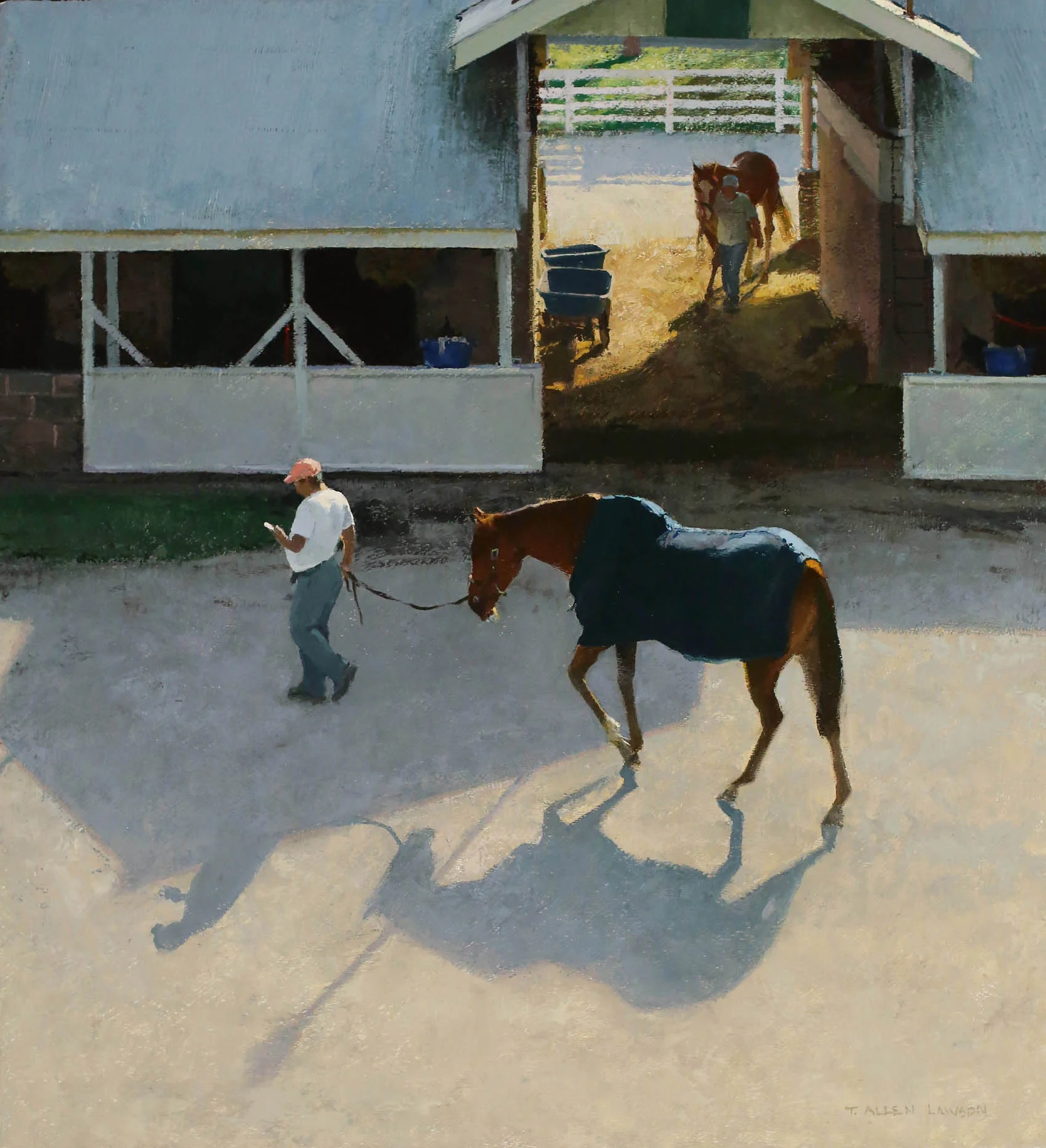 The Cool Out, oil on panel, 24 x 22in.