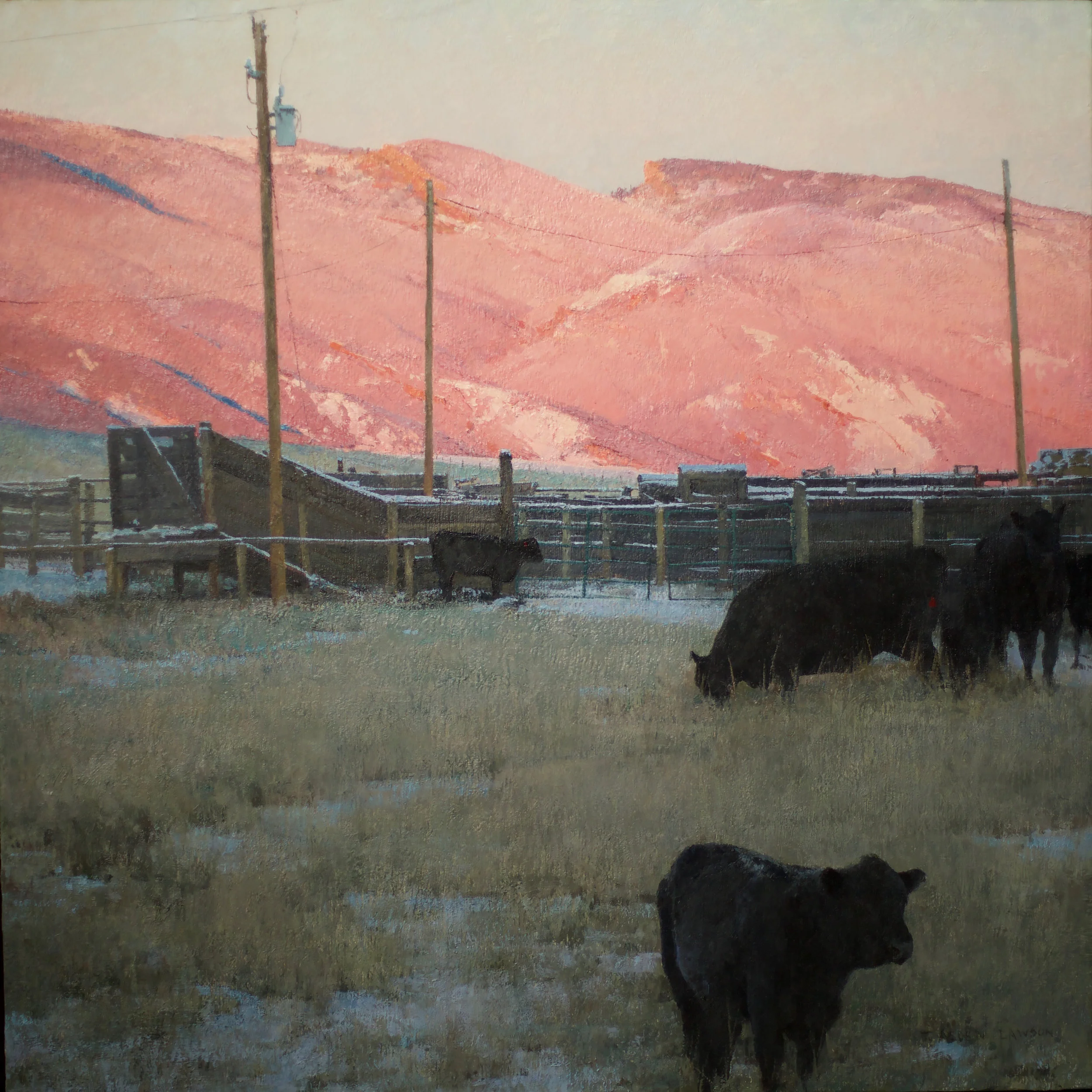 "Morning at the Loading Chutes" oil on panel, 30 x 30 in., 2018