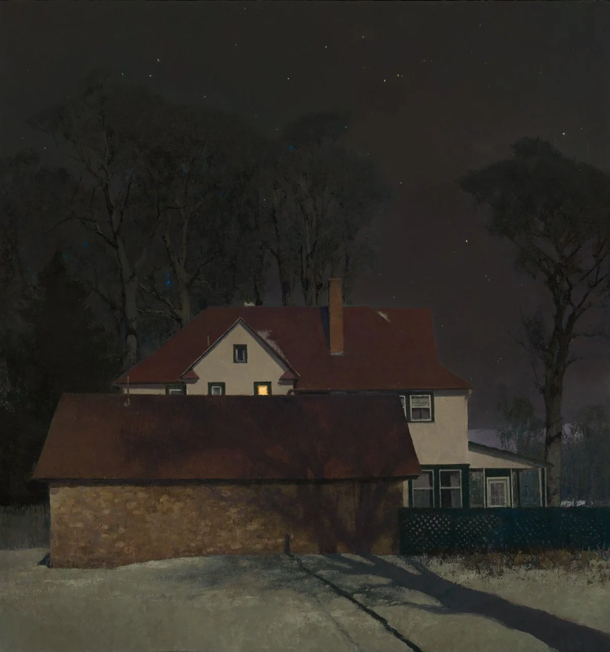 "Insomnia" oil on linen m/o panel, 36 x 34in., 2026