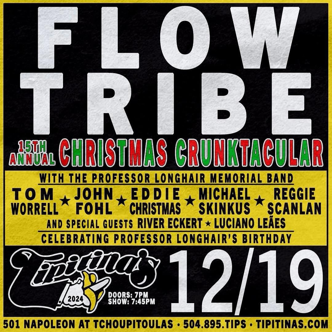 Our 15th Annual Christmas Crunktacular returns to @tipitinas on Thursday. Dec. 19th. Tickets go live tomorrow so grab em at Tips&rsquo; website before they gone!