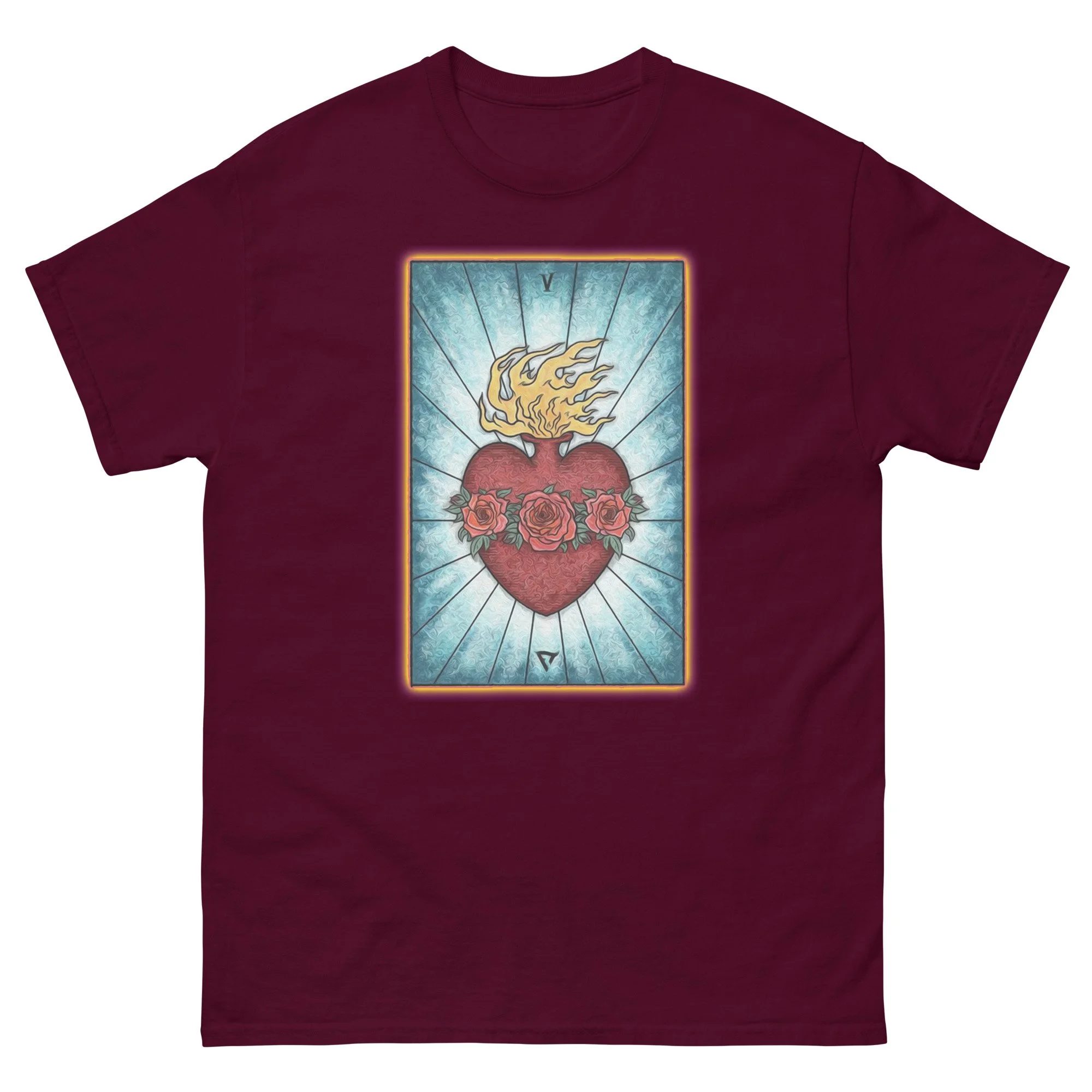 unisex-classic-tee-maroon-front-6a324672218d9.jpg