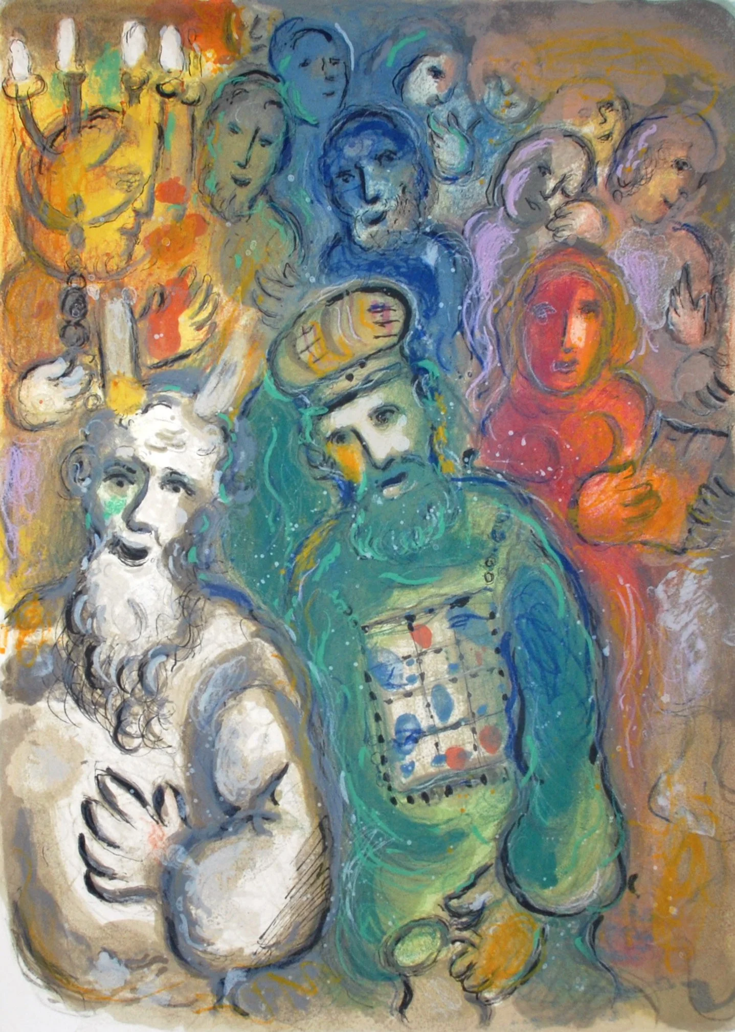 Moses and Aaron and the Elders, by Marc Chagall