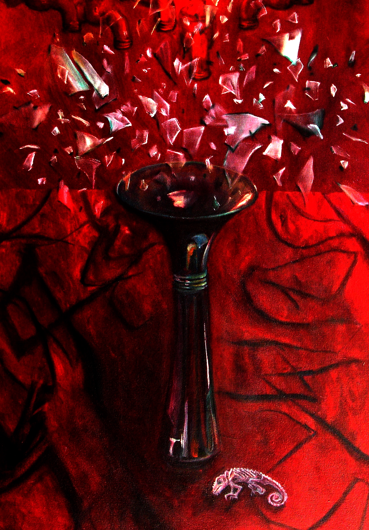    Maxwell’s demon is dead.   Oil on canvas. 61 x 92cm. 2007 