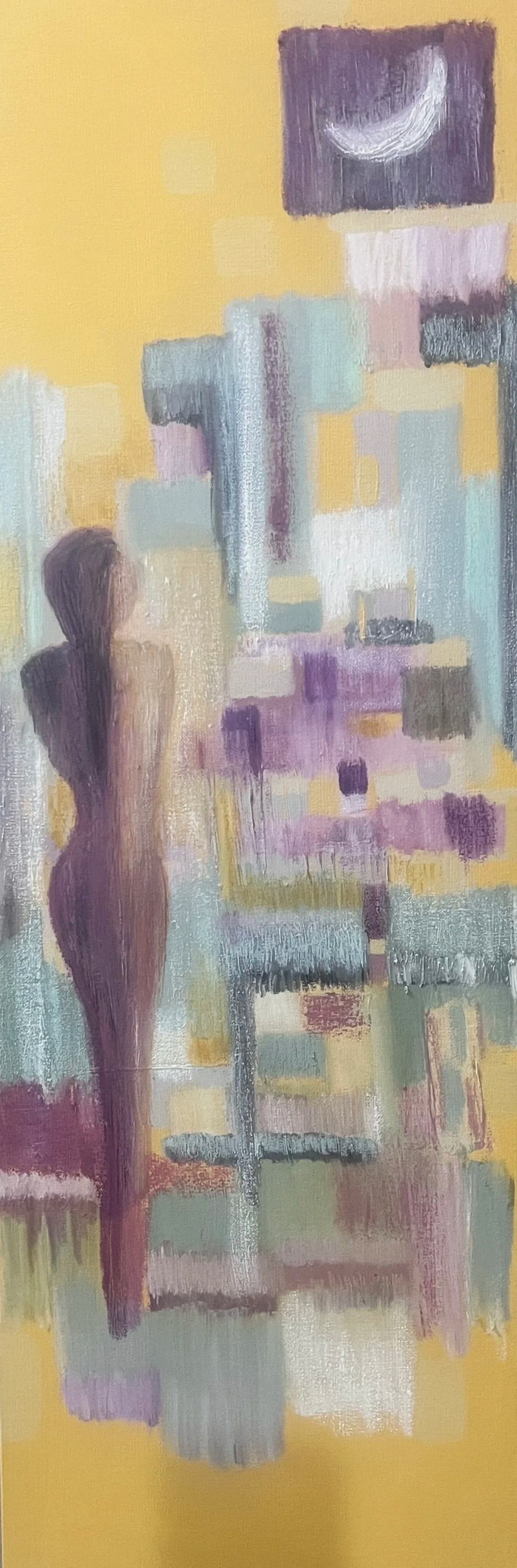 cheshire moon girl painting