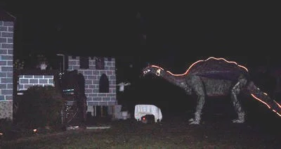 26 Foot Dragon and Castle for Masquerade Party