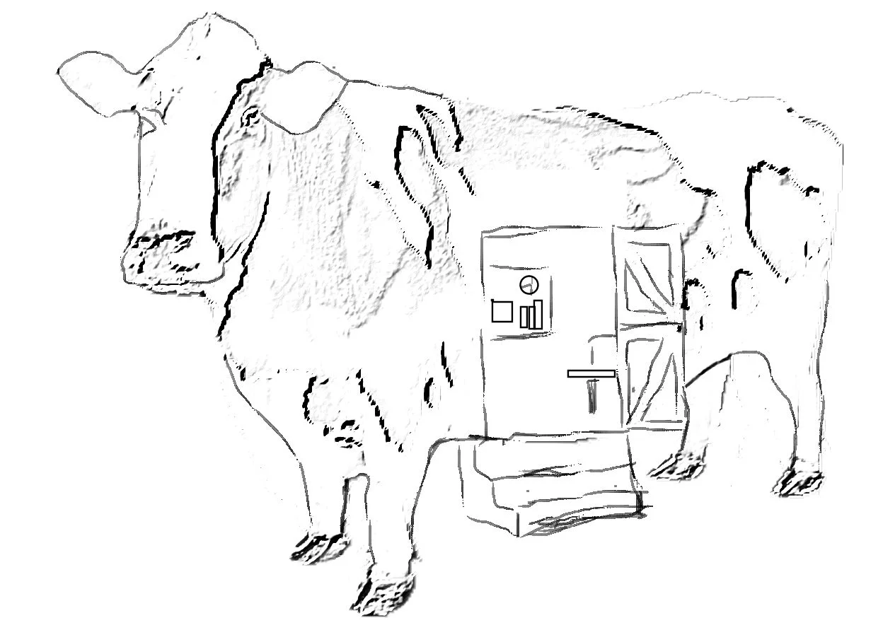 Collaboration Cow Natural shapes and animals are a staple of the roadside attraction . Animals make great attractions and add a sense of whimsy and fun to the office environment. Check out our sample of roadside attractions you'll see examples of elephants, fish, whales and bears. That's just the beginning, virtually any animal can become a business attraction.