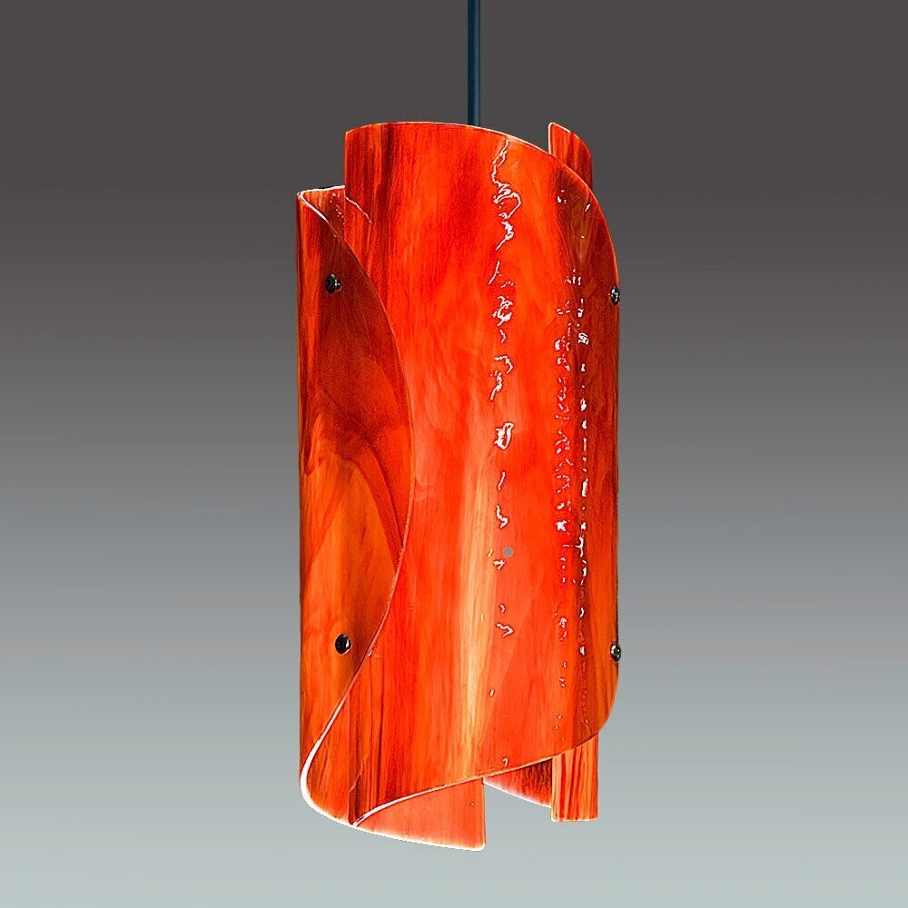 P8 Topolino pendant in Autumn Flame art glass