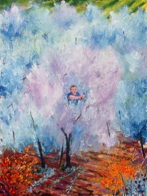 The Olive Picker, 22" x 28", oil on canvas