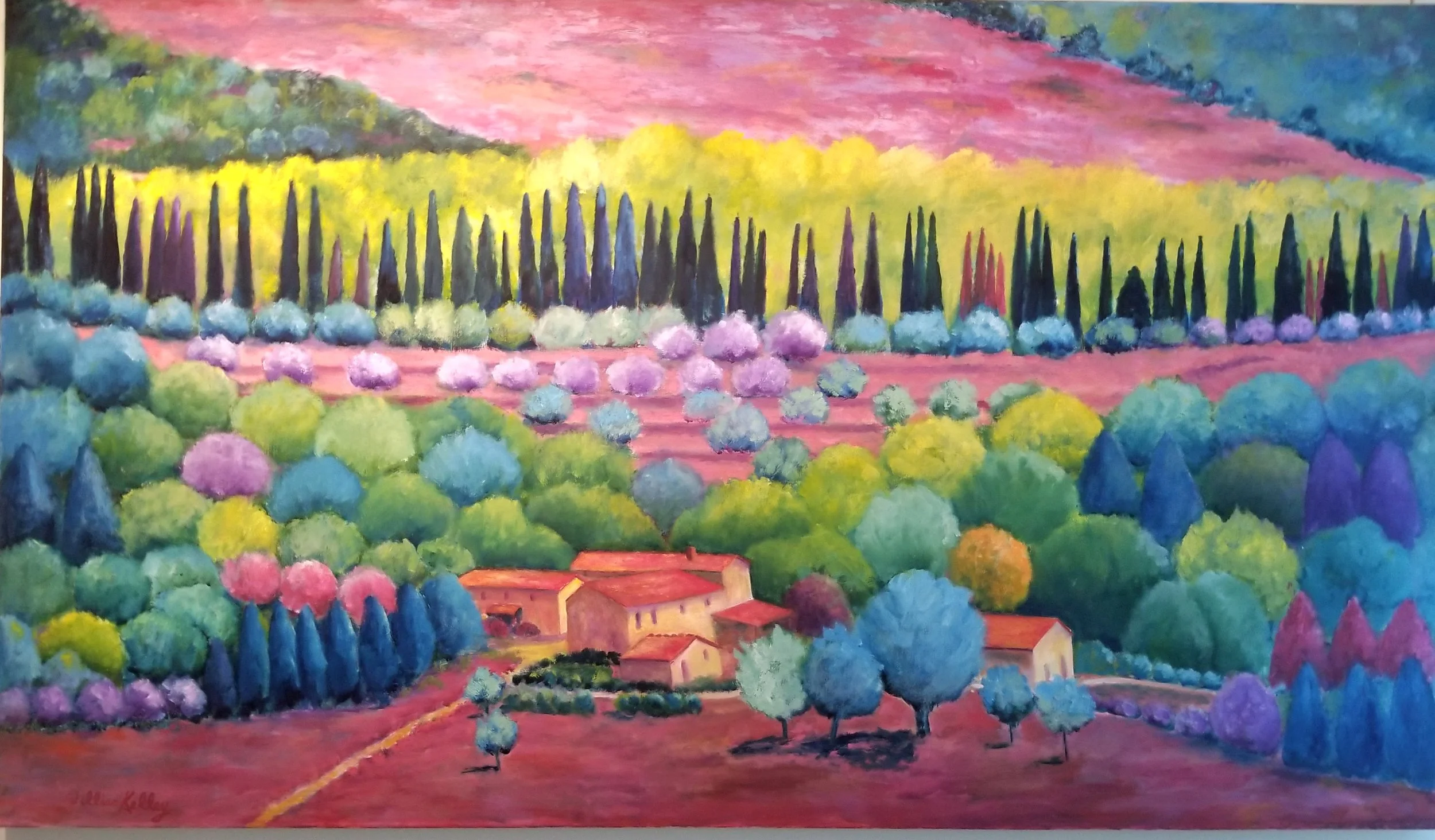 Vista da MONTERIGGIONI, 2011 68 X 118 oil on canvas.jpg
