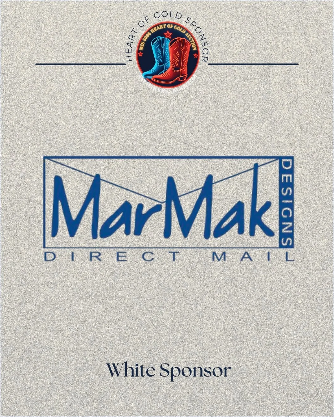 A heartfelt thank you to Mark Jabin and Mar Mak Designs for joining us as a White Level Heart of Gold Auction Sponsor! 🤍✨

Your generosity helps make this year&rsquo;s event a success and fuels the spirit of giving that makes our community shine.

W