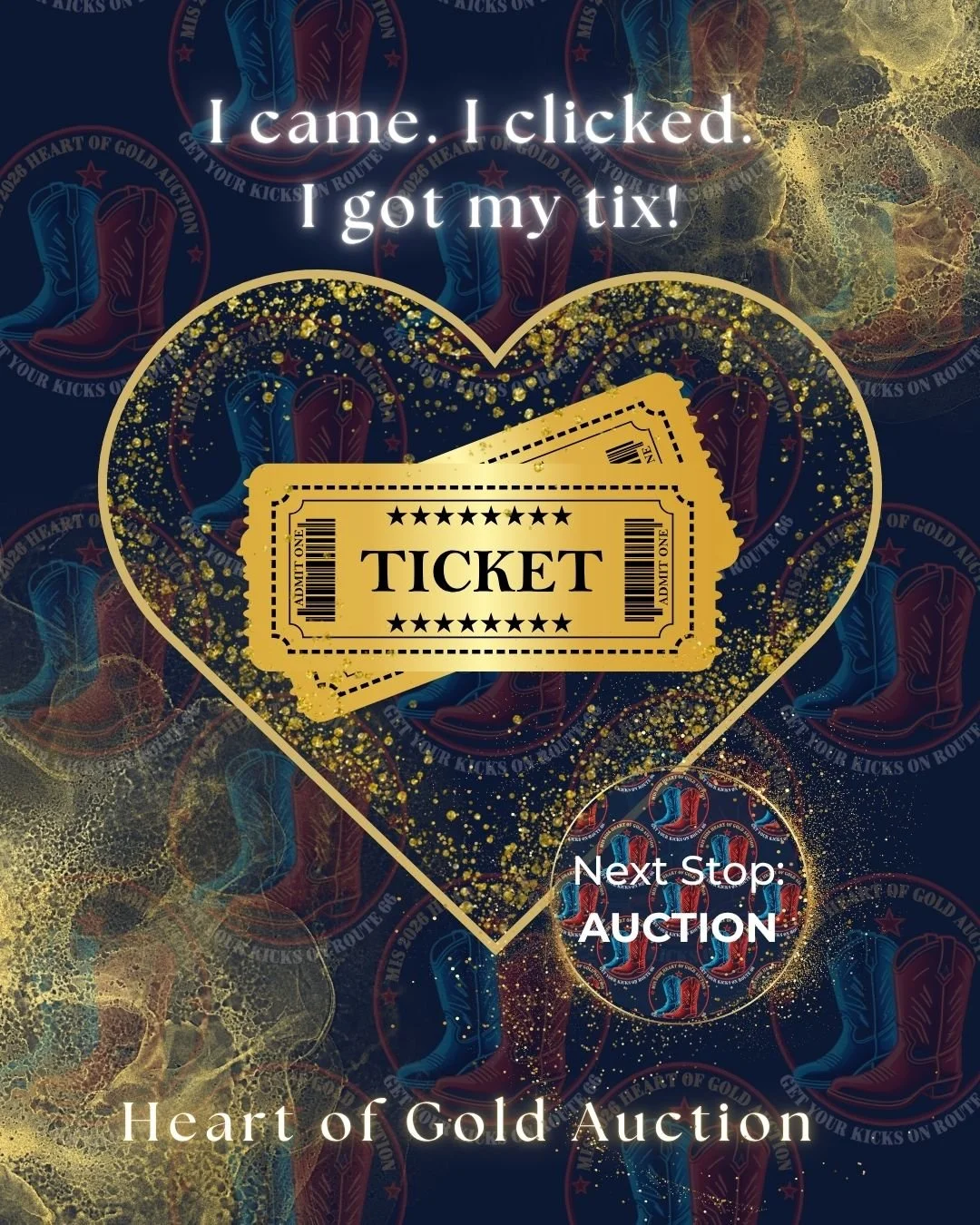 ✨ These tickets are rolling out faster than a roadster on Route 66! ✨
We want to see who&rsquo;s riding with us to the Heart of Gold Auction this January! 💛🤠

Already secured your golden ticket? 
Share it to your Story and let your MIS crew know yo